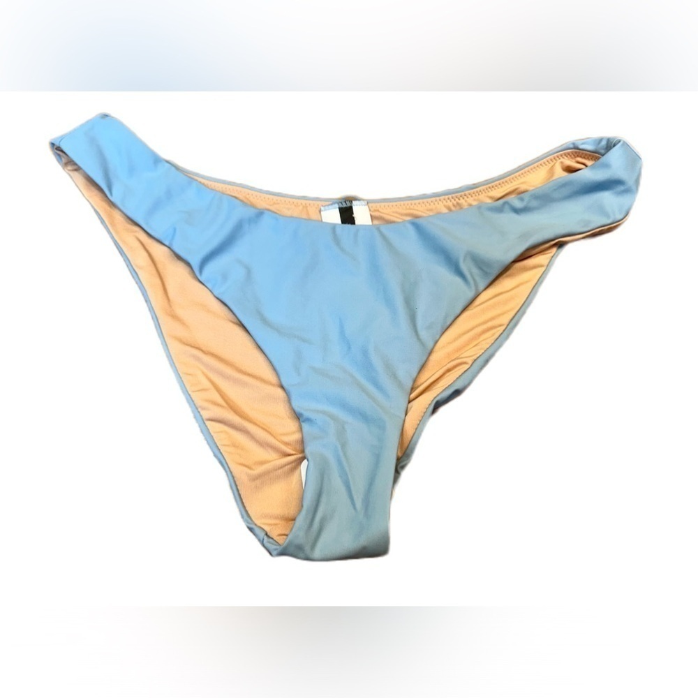 NWT J. Crew Blue Curved Waist Cheeky Bikini Bottom, Mid Rise, Sizes S & M - Picture 7 of 14